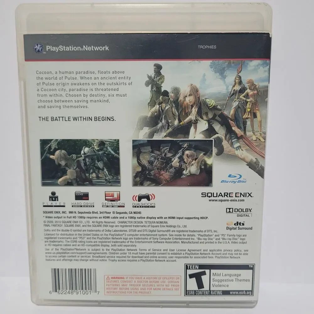 Final Fantasy XIII PS3 (Sony PlayStation 3 Games) With Manual